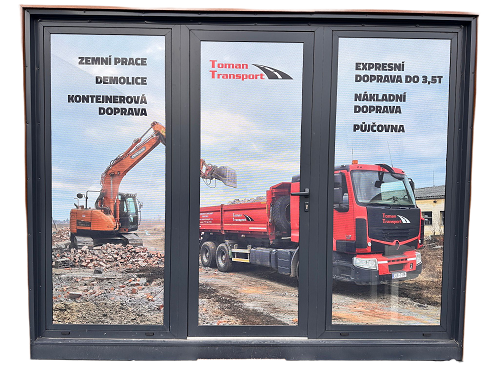 UV-bedruckte Fensteraufkleber